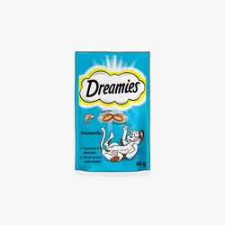 تشویقی مغزدار گربه Dreamies با طعم سالمون 60 گرمی