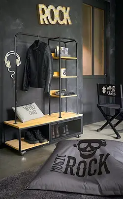 رگال لباس چوب و فلز کد 8522 - فروشگاه اینترنتی صنایع چوبی چیرشاپ | فروشگاه میز و صندلی چیرشاپ