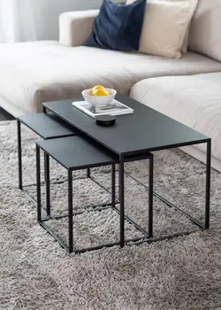 میز جلو مبلی چند تکه چوب و فلز کد 8601 - فروشگاه اینترنتی صنایع چوبی چیرشاپ | فروشگاه میز و صندلی چیرشاپ