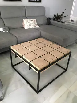 میز جلو مبلی چوب و فلز کد 8584 - فروشگاه اینترنتی صنایع چوبی چیرشاپ | فروشگاه میز و صندلی چیرشاپ