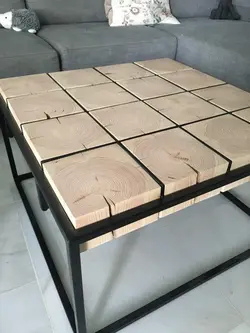 میز جلو مبلی چوب و فلز کد 8584 - فروشگاه اینترنتی صنایع چوبی چیرشاپ | فروشگاه میز و صندلی چیرشاپ