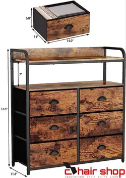 دراور چوب و فلز کد 9728 - فروشگاه اینترنتی صنایع چوبی چیرشاپ | فروشگاه میز و صندلی چیرشاپ