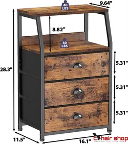 دراور طرح چدید چوب و فلز کد 9913 - فروشگاه اینترنتی صنایع چوبی چیرشاپ | فروشگاه میز و صندلی چیرشاپ