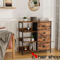 دراور ویترینی چوب و فلز کد 9883 - فروشگاه اینترنتی صنایع چوبی چیرشاپ | فروشگاه میز و صندلی چیرشاپ