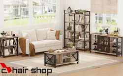 ست کنسول جلومبلی عسلی چوب و فلز کد 9937 - فروشگاه اینترنتی صنایع چوبی چیرشاپ | فروشگاه میز و صندلی چیرشاپ