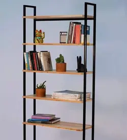 کتابخانه چوب و فلز کد 9822 - فروشگاه اینترنتی صنایع چوبی چیرشاپ | فروشگاه میز و صندلی چیرشاپ