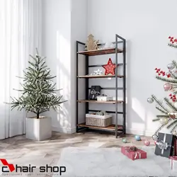 کتابخانه و استند ویترنین چوب و فلز کد 9843 - فروشگاه اینترنتی صنایع چوبی چیرشاپ | فروشگاه میز و صندلی چیرشاپ