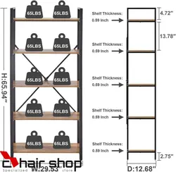 کتابخانه و استند ویترنین چوب و فلز کد 9844 - فروشگاه اینترنتی صنایع چوبی چیرشاپ | فروشگاه میز و صندلی چیرشاپ