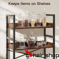 کتابخانه و استند ویترنین چوب و فلز کد 9844 - فروشگاه اینترنتی صنایع چوبی چیرشاپ | فروشگاه میز و صندلی چیرشاپ