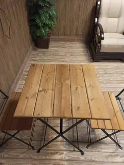 میز و صندلی دو نفره ترموود کد 10027