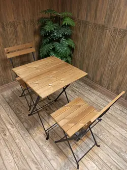 میز و صندلی دو نفره ترموود کد 10027