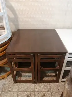 میز و صندلی کمجا با چوب  4 نفره کد5842