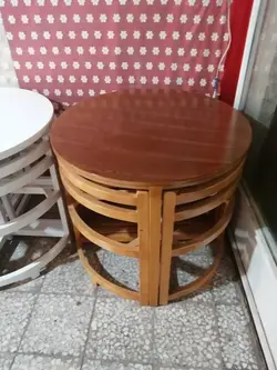 میز و صندلی کمجا با چوب  4 نفره کد5845