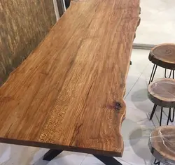 میز ناهار خوری چوب و فلز 6نفره کد 6281