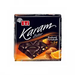 شکلات تلخ اتی کارام 54 درصد بادام پرتقال