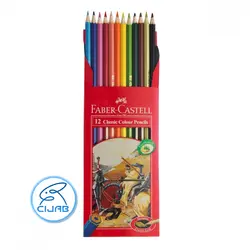 مداد رنگی فابرکستل 12 تایی جعبه مقوا