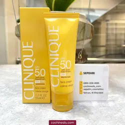 کرم ضد آفتاب  بی رنگ SPF 50 کلینیک