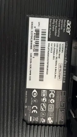 مانیتور دست دوم استوک ال ای دی 22 اینچ LED 22 acer - فروشگاه دل اچ پی