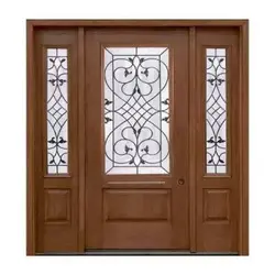 درب ویلایی شیشه خور و تمام چوب کد 3109