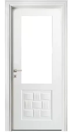 درب HDF ترک حصیری نیم ویترین کد 1139