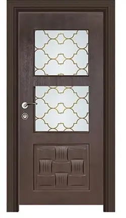 درب HDF سرویس بهداشتی شیشه خور کد 1122  (خام)