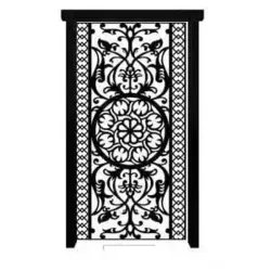 درب آهنی حیاط ساده کد 3048