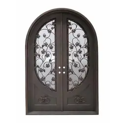 درب آهنی ورودی فرفروژه دو لنگه هلال کد 2766