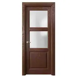 درب چوبی اتاق نشیمن شیشه خور کد 3120