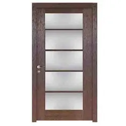 درب چوبی اطاق خواب شیشه خور کد 3130