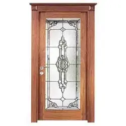 درب چوبی سرویسی شیشه خور کد 3131