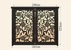 درب حیاط دولنگه آهنی CNC کد 2947