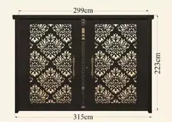 درب حیاط دولنگه آهنی CNC کد 2952