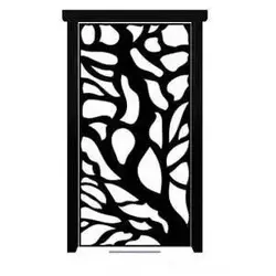 درب حیاطی فلزی ساده مدل 3074