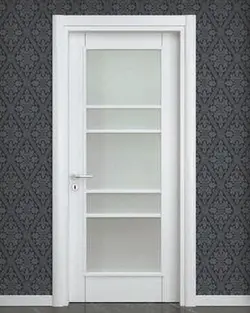 درب داخلی شیشه خور اتاق لوکس با رنگ پلی اورتان کد 1636