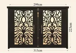 درب دولنگه آهنی حیاطی CNC کد 2700