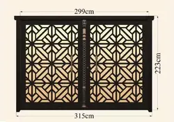 درب دولنگه آهنی حیاطی CNC کد 2702