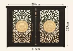 درب دولنگه فلزی حیاط CNC کد 2959