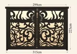 درب دولنگه فلزی حیاطی CNC کد 2716