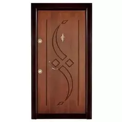 درب ضد سرقت روکش چوب راش CNC کد 2575