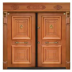 درب ضد سرقت روکش راش دو لنگه مدل آراز کد 2638