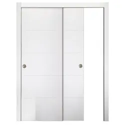 درب کمد دیواری ریلی MDF با رویه pvc کد 1333