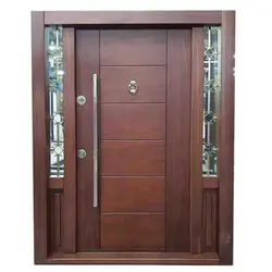 درب لابی چوبی شیشه ای ضد سرقت کد 2923