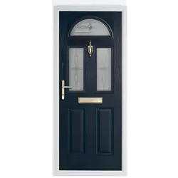 درب کلاسیک شیشه هلال طرح انگلیسی کد 1530