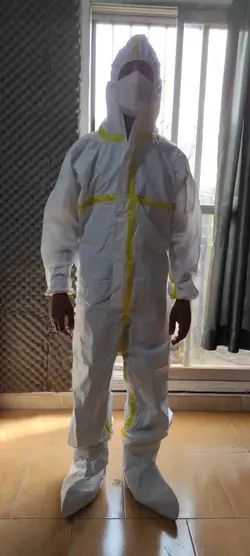 لباس ایزوله تنفسی خط زرد