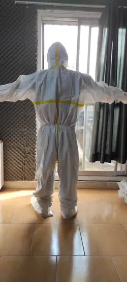 لباس ایزوله تنفسی خط زرد