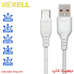 کابل شارژ تایپ C سی فست رکسل REXELL یک متر