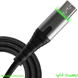 کابل شارژ میکرو USB فست گرند LED چراغ دار 5A آمپر