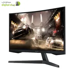 مانیتور خمیده مخصوص بازی سامسونگ مدل LC27G55TQ-W سایز 27 اینچ