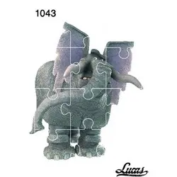پازل چوبی 12 تکه طرح فیل کد 1043