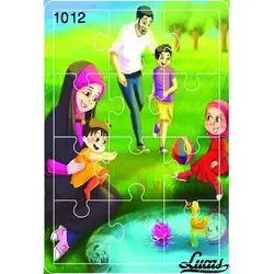 پازل چوبی 12 تکه طرح خانواده کد 1012